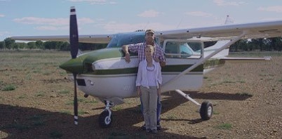 guy and maj rowe with cessna 182